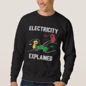 Sweatshirt Electricity Explained Ohm Volt Ampere  Electrician (Devant)