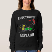 Sweatshirt Electricity Explained Ohm Volt Ampere  Electrician (Devant)