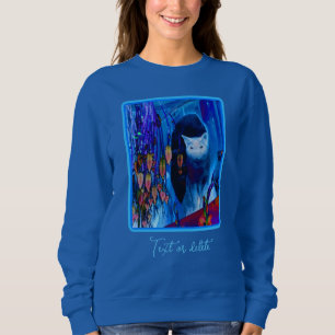 Sweatshirt Electrique Bleu Siamese Chat Animal Art Personnali