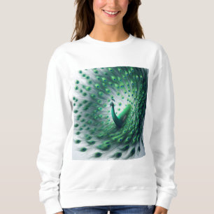 Sweatshirt "Élégance d'émeraude : Tee de paon vert pour femme