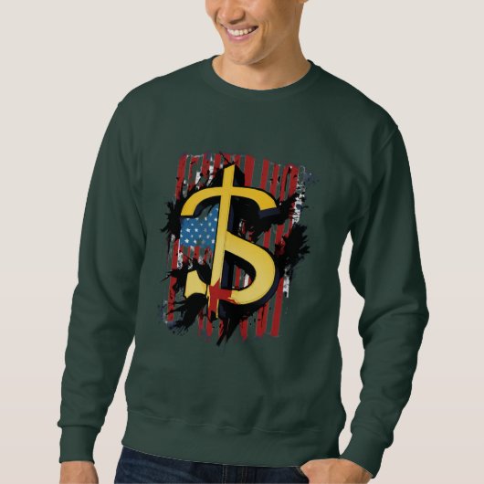 Sweatshirt Élégance Devise : T-shirt à motif dollar" (Devant)