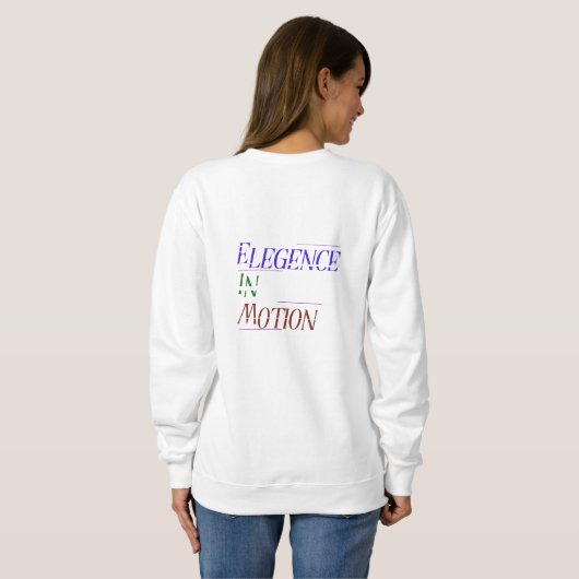 Sweatshirt Elegance in Motion Typography Women's Hoodie | Min (Dos entier)