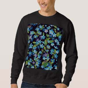 Sweatshirt Elégance Oublier-Me-Pas Motif Floral