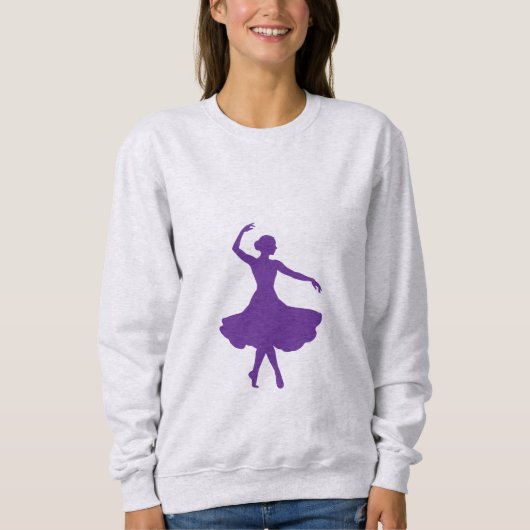 Sweatshirt Elegant Ballerina Silhouette Ballet Dancer (Devant)