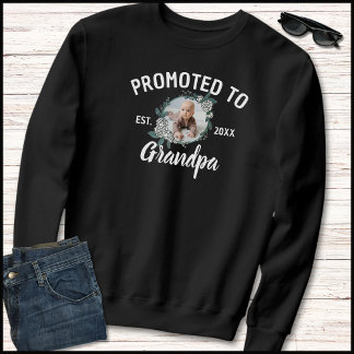 Sweatshirt Elegant Black & White Photo Promoted To Grandpa