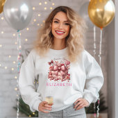 Sweatshirt Élégant classique rose Valentine Vibes Blanc
