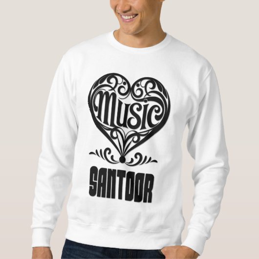 Sweatshirt Elégant coeur défilé pour les amateurs de Santoor (Devant)