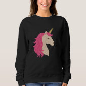 Sweatshirt Elegant Glitter Unicorn with Sparkle Style (Devant)