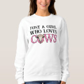 Sweatshirt Élégant JUSTE UNE FILLE QUI AIME LES VACHES Wester (Devant)