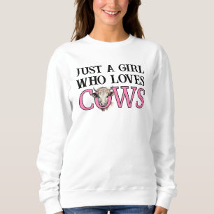 Sweatshirt Élégant JUSTE UNE FILLE QUI AIME LES VACHES Wester