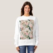 Sweatshirt Élégant modèle floral inspiré de la nature Fleurs (Devant entier)