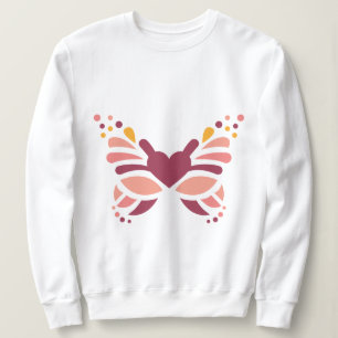 Sweatshirt Élégant Papillon Bohème Féminin Pastel