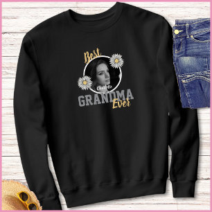 Sweatshirt Élégant Script 1 Photo Meilleure Grand-mère Jamais