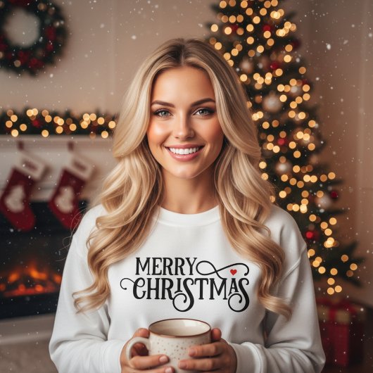 Sweatshirt Élégant Script Joyeux Noël