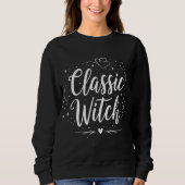 Sweatshirt Élégant style classique de calligraphie sorcière H (Devant)
