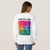 Sweatshirt Élégante moderne Modèle blanche femmes sur mesure (Dos entier)