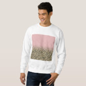 Sweatshirt Élégante Parties scintillant Rose d'or Empreinte d (Devant entier)