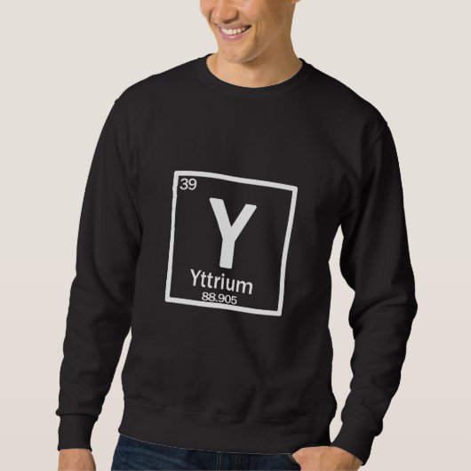 Sweatshirt Élément chimique Yttrium Y (Devant)