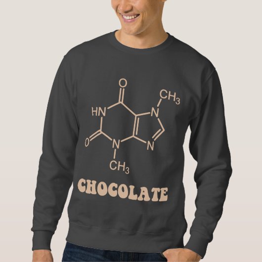 Sweatshirt Élément Chocolat Scientifique Théobromine Molécule (Devant)