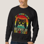 Sweatshirt Elementary Level Unlocked Video Gamer Back to Scho (Devant)