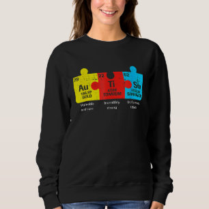 Sweatshirt Éléments autistes Tableau périodique Sensibilisati