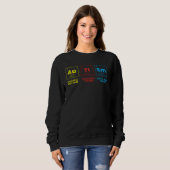 Sweatshirt Éléments de sensibilisation à l'autisme Tableau pé (Devant entier)