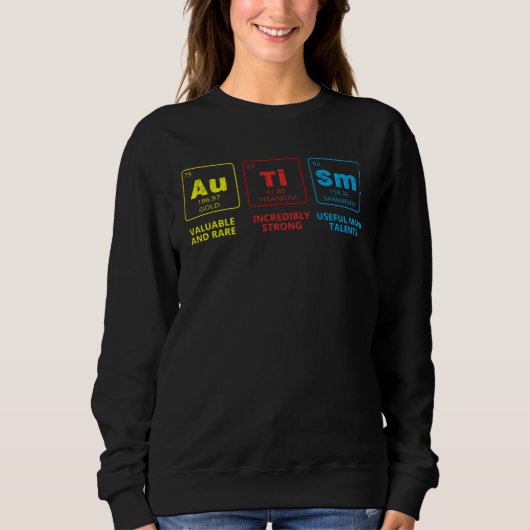Sweatshirt Éléments de sensibilisation à l'autisme Tableau pé (Devant)