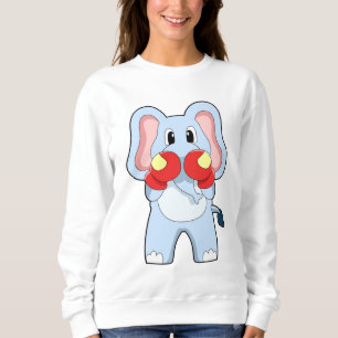Sweatshirt Eléphant à la boxe avec gants de boxe