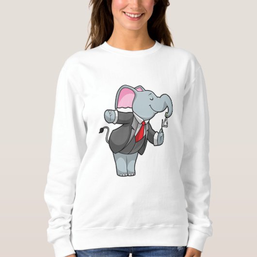 Sweatshirt Eléphant à la musique avec Triangle (Devant)