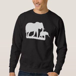 Sweatshirt Elephant Animal Motif Silhouette Afrique Safari Im