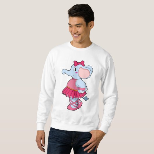 Sweatshirt Eléphant au Ballet avec jupe (Devant entier)