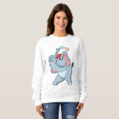 Sweatshirt Éléphant au baseball (Devant entier)