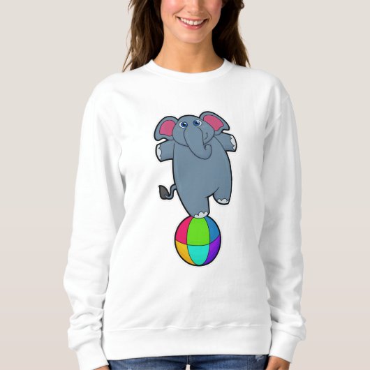 Sweatshirt Elephant au cirque avec boule de cirque (Devant)
