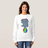 Sweatshirt Elephant au cirque avec boule de cirque (Devant entier)