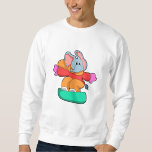 Sweatshirt Elephant au snowboard avec snowboard