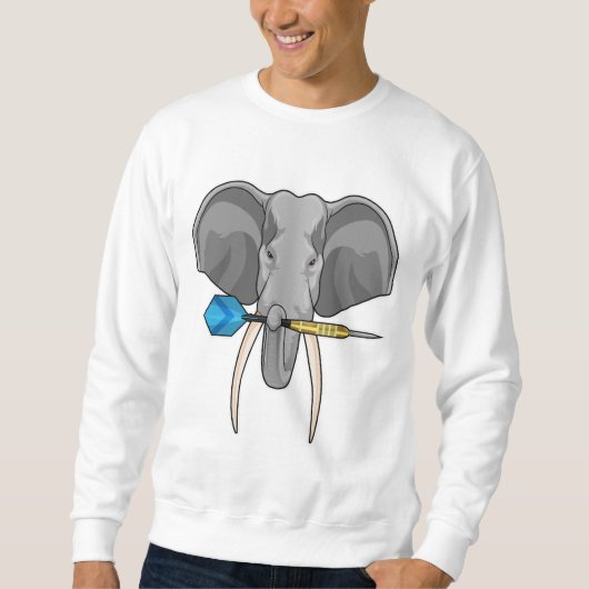Sweatshirt Eléphant aux fléchettes avec fléchette (Devant)