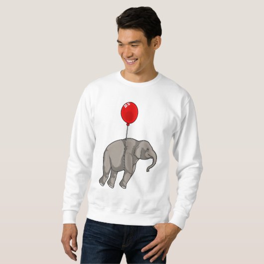 Sweatshirt Eléphant avec ballon (Devant entier)