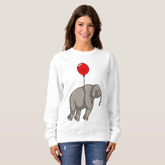 Sweatshirt Eléphant avec ballon (Devant entier)