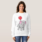 Sweatshirt Eléphant avec ballon (Devant entier)