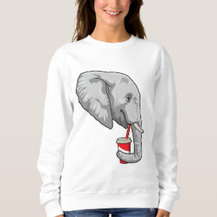Sweatshirt Eléphant avec boisson