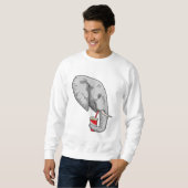 Sweatshirt Eléphant avec boisson (Devant entier)
