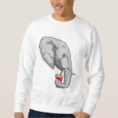 Sweatshirt Eléphant avec boisson (Devant)