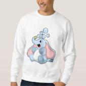 Sweatshirt Eléphant avec bulles d'eau (Devant)