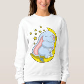 Sweatshirt Eléphant avec lune et étoiles (Devant)