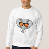 Sweatshirt Eléphant avec lunettes de soleil (Devant)