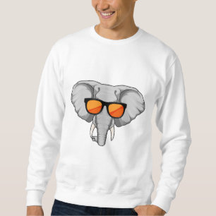 Sweatshirt Eléphant avec lunettes de soleil