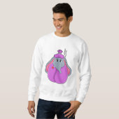 Sweatshirt Eléphant avec thermomètre à fièvre (Devant entier)