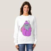 Sweatshirt Eléphant avec thermomètre à fièvre (Devant entier)
