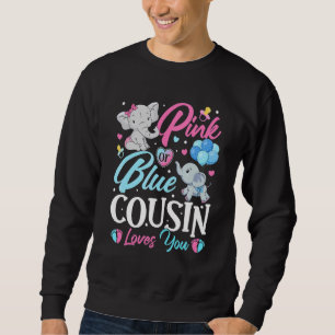 Sweatshirt Elephant bleu rose Cousin vous aime Grossesse Reve