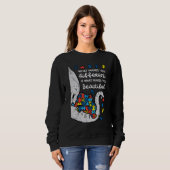 Sweatshirt Elephant Ce qui vous rend différentes Sensibilisat (Devant entier)